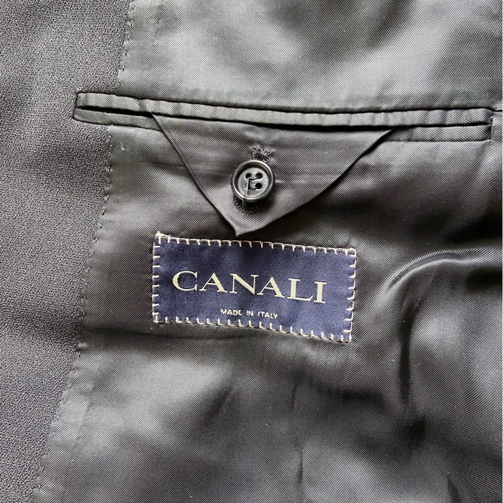 Canali Vintage Classic Black Men's Blazer - Picture 4 of 9